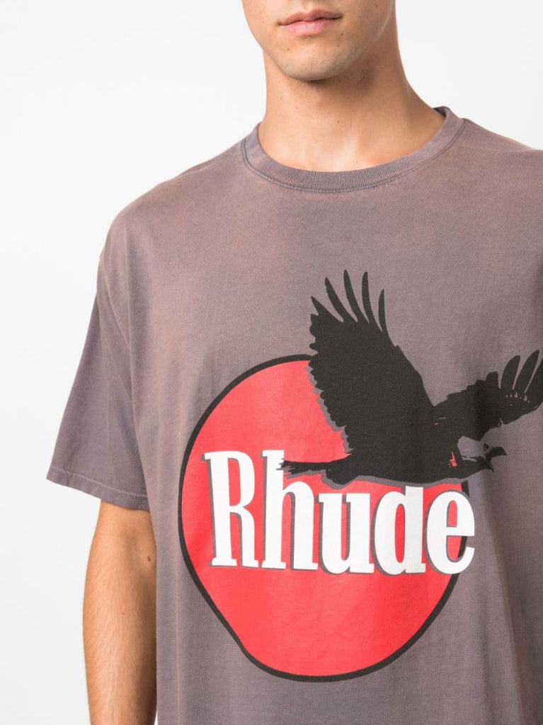 Grey Logo-print Cotton T-shirt
