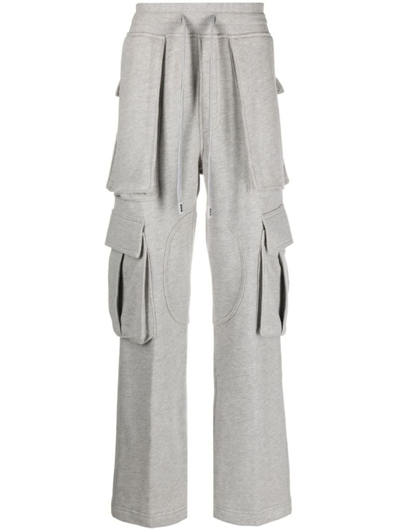 Grey Straight-leg Cargo Tack Pants