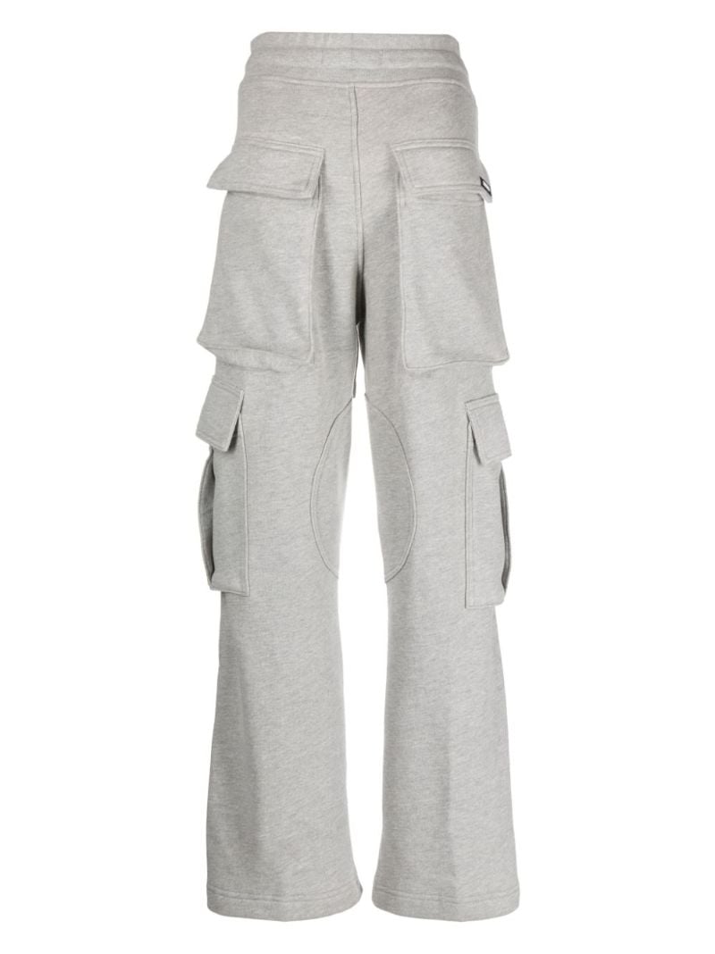 Grey Straight-leg Cargo Tack Pants
