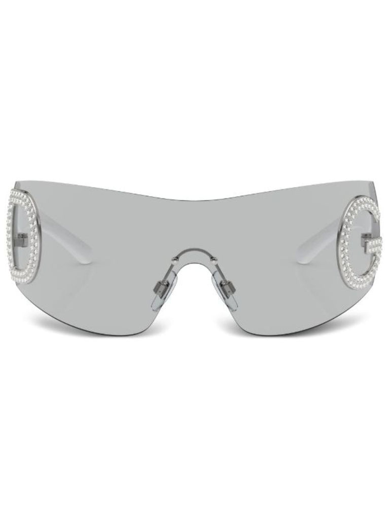 Grey Re-edition Shield-frame Sunglasses