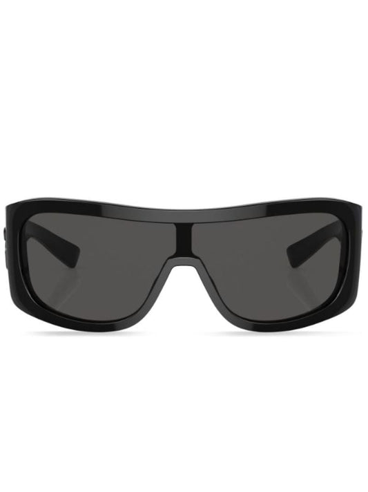 Black Rectangle-frame Sunglasses