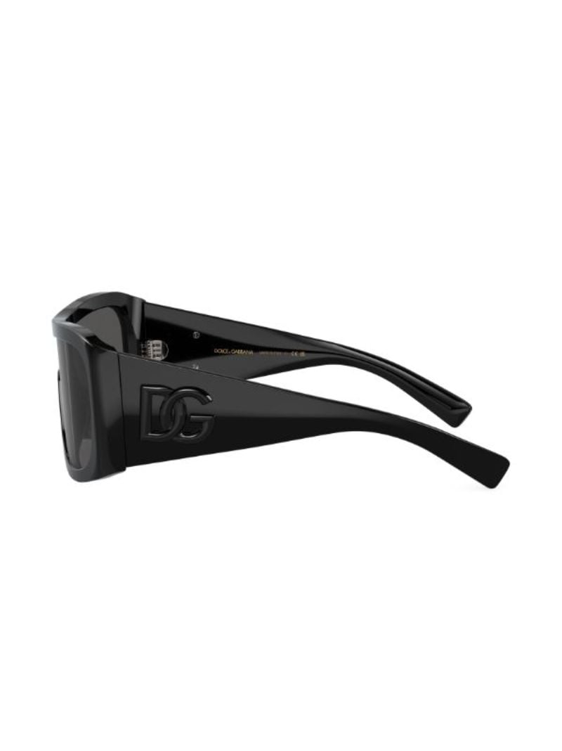 Black Rectangle-frame Sunglasses