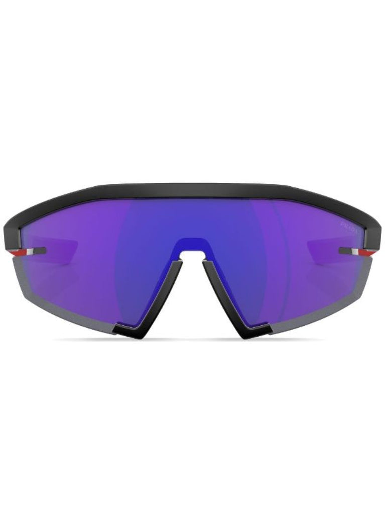 Black Impavid Wraparound-frame Sunglasses