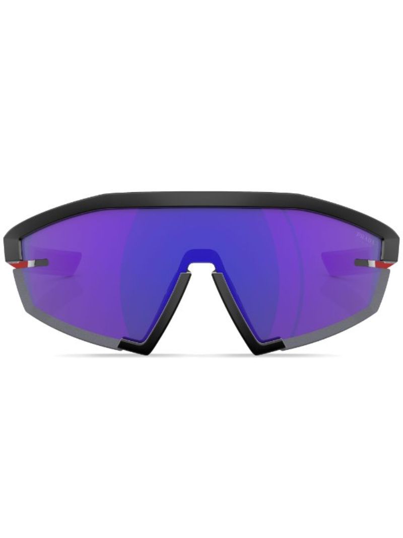 Black Impavid Wraparound-frame Sunglasses