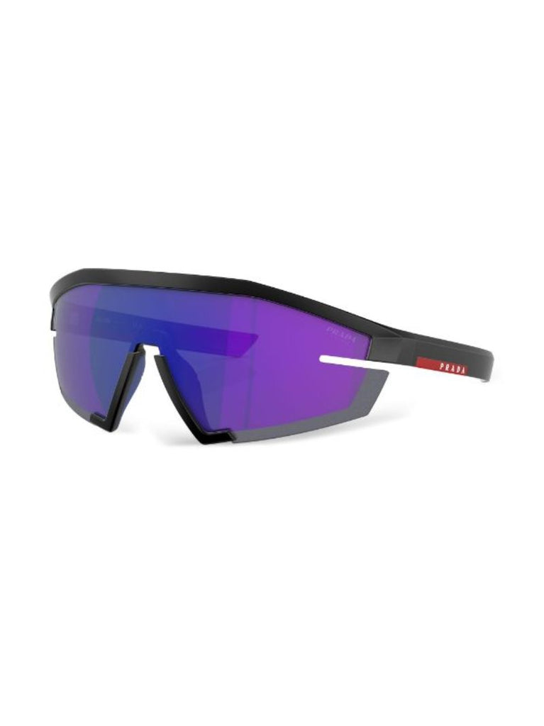 Black Impavid Wraparound-frame Sunglasses