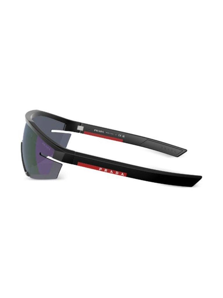 Black Impavid Wraparound-frame Sunglasses