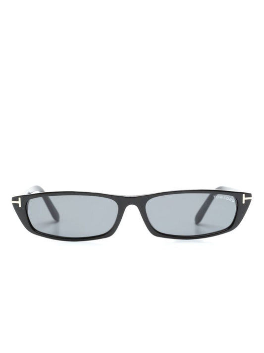 Black Alejandro Rectangle Frame Sunglasses