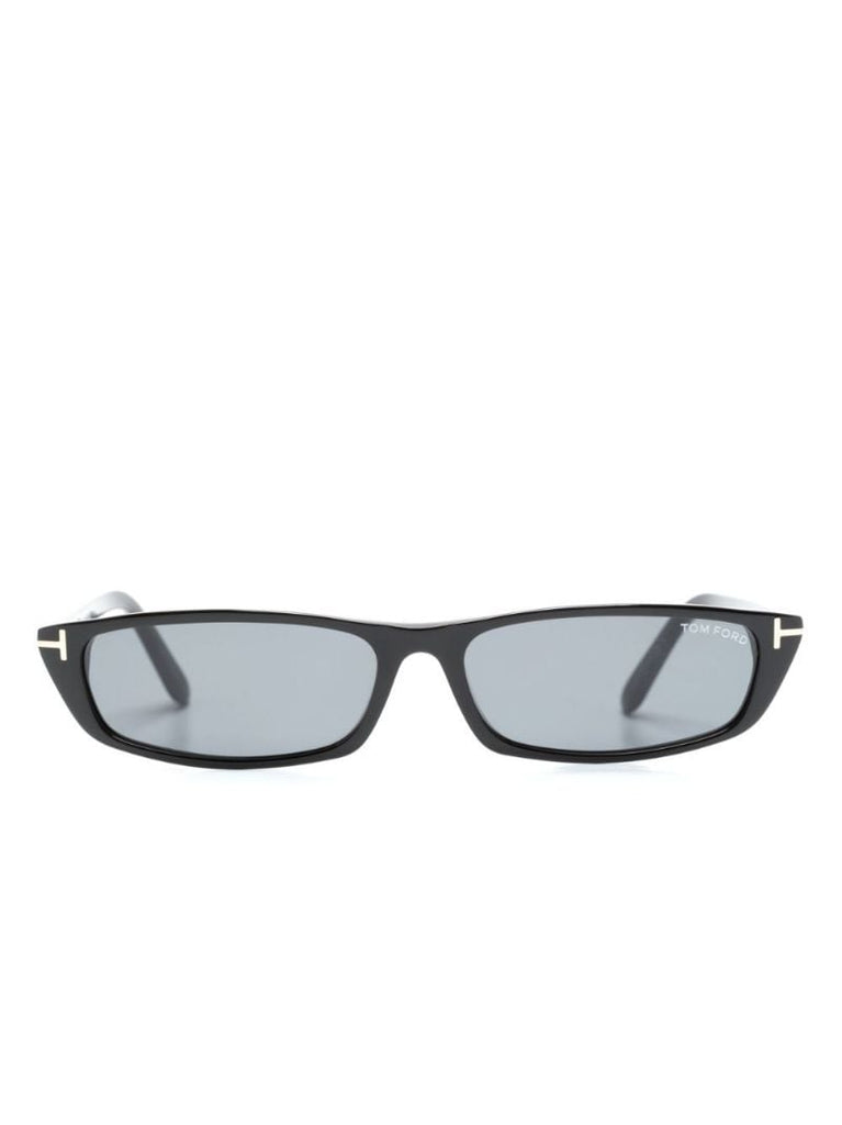 Black Alejandro Rectangle Frame Sunglasses