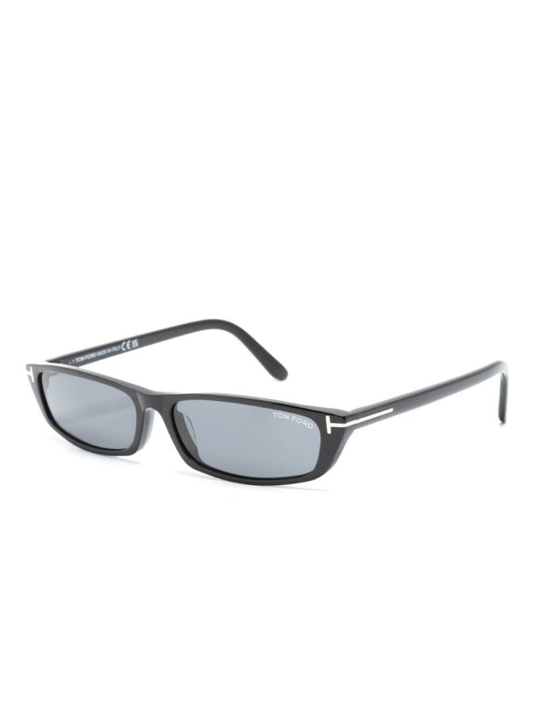 Black Alejandro Rectangle Frame Sunglasses
