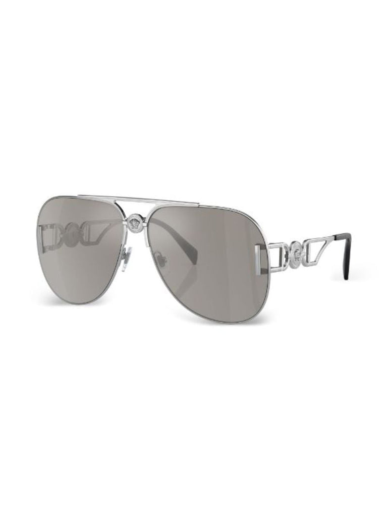 Silver-tone Medusa Biggie Pilot-frame Sunglasses