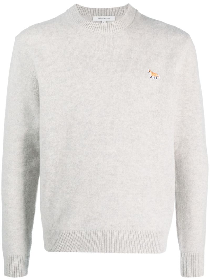 Grey Baby Fox Wool Sweater