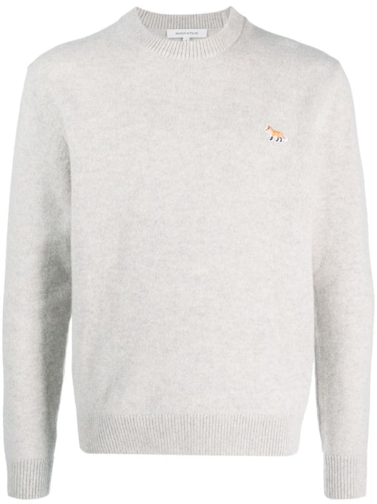 Grey Baby Fox Wool Sweater