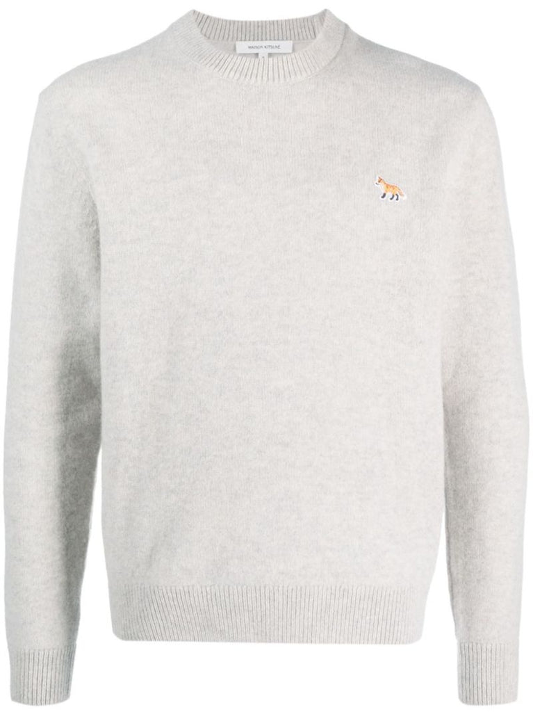 Grey Baby Fox Wool Sweater