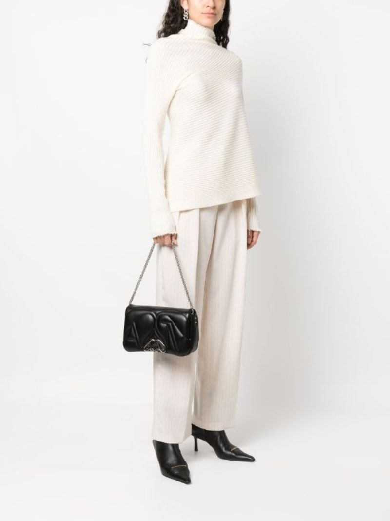 Black the Seal Small Leather Shoulder Bag