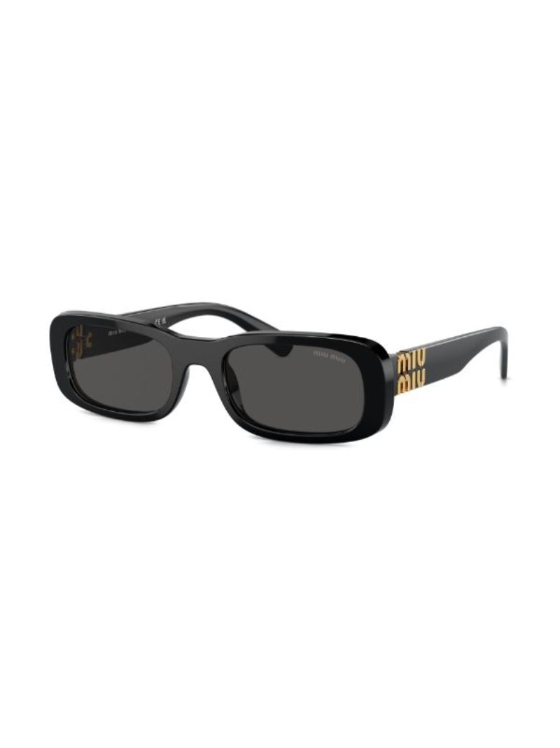 Black Miu Glimpse Rectangle-frame Sunglasses