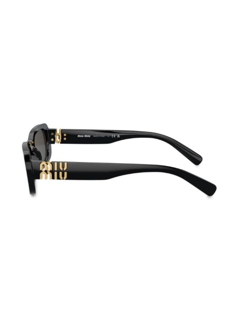 Black Miu Glimpse Rectangle-frame Sunglasses