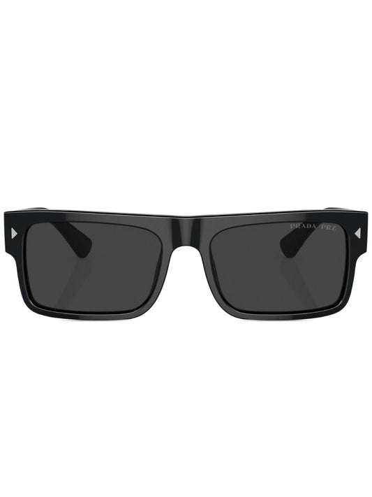 Black Rectangle-frame Sunglasses