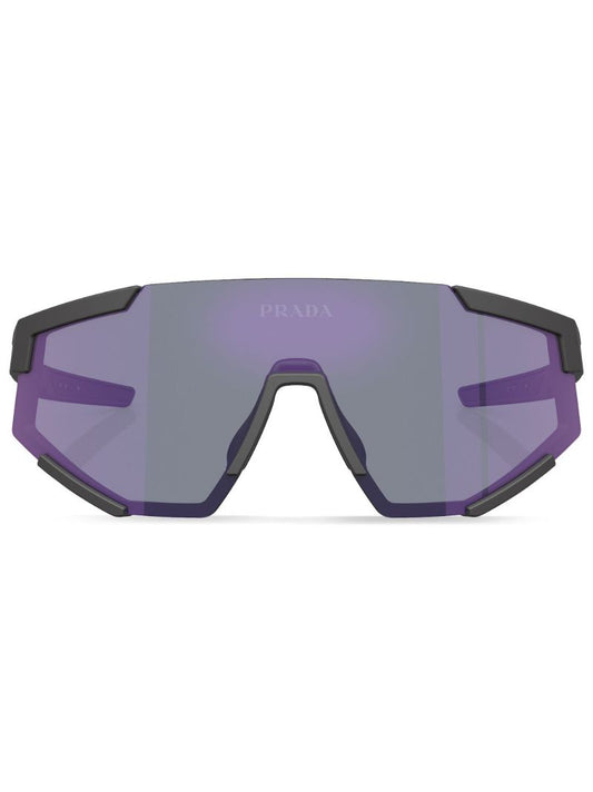 Black Linea Rossa Shield-frame Sunglasses