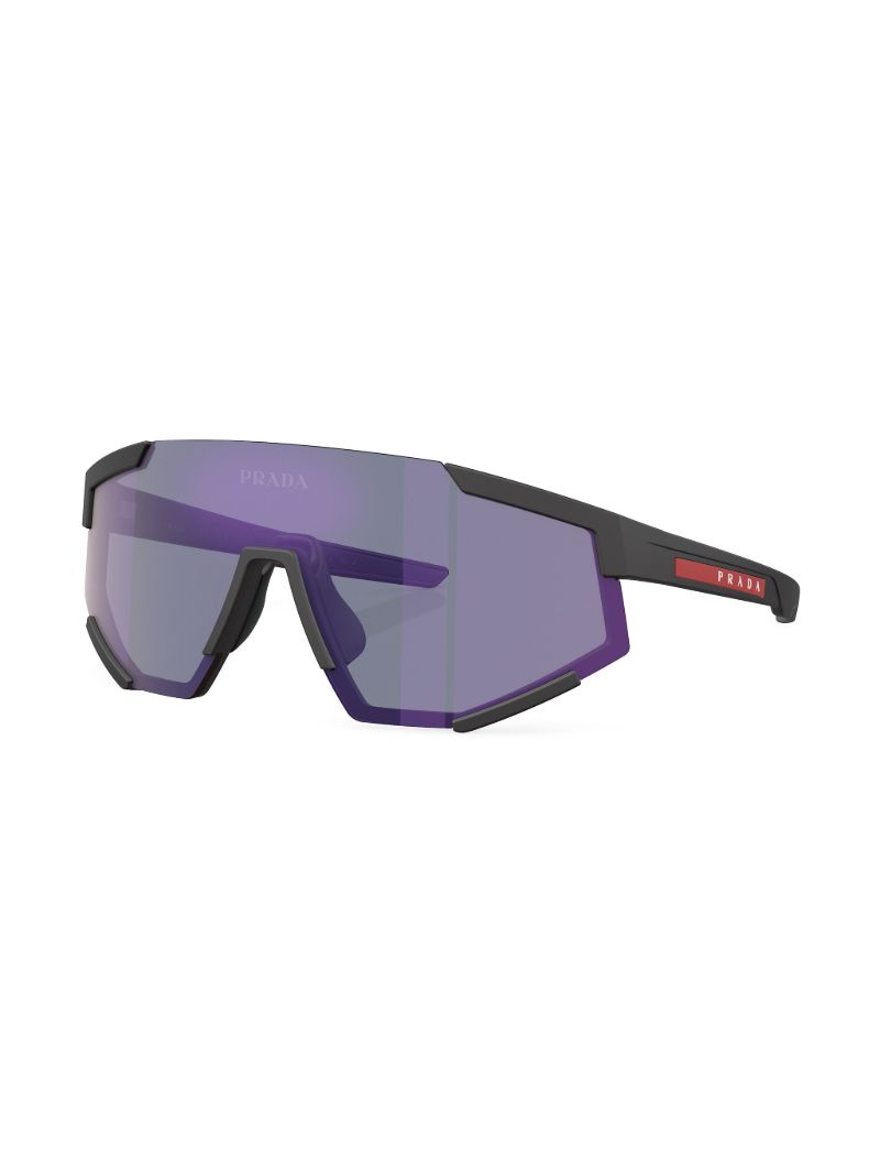 Black Linea Rossa Shield-frame Sunglasses