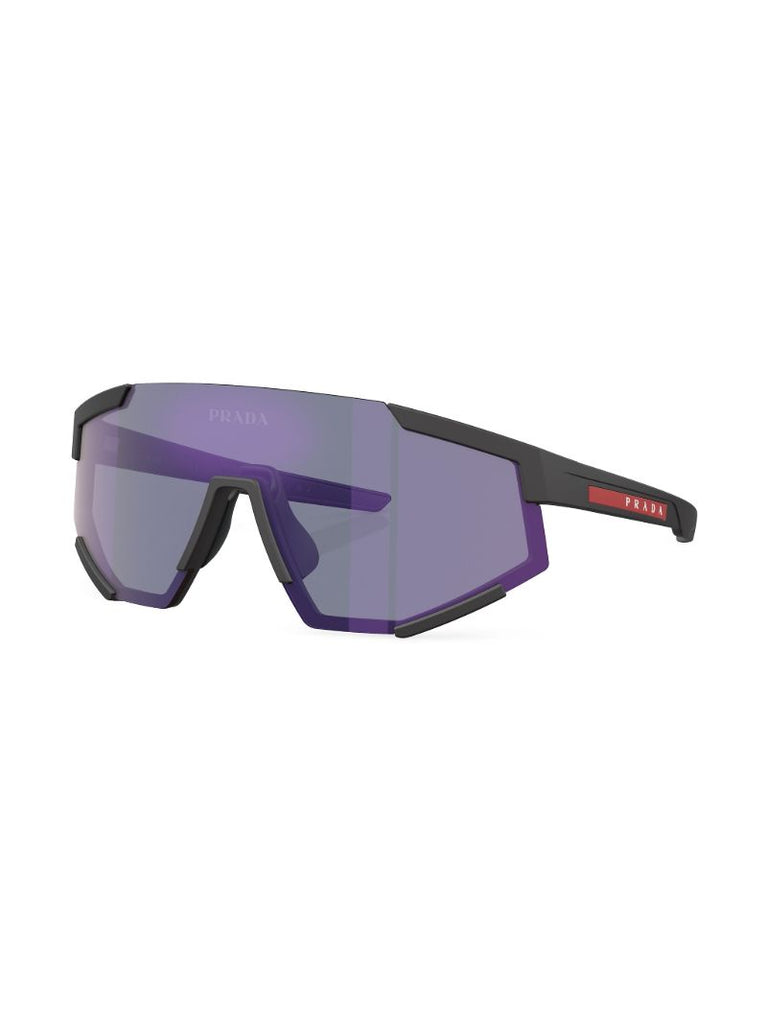 Black Linea Rossa Shield-frame Sunglasses