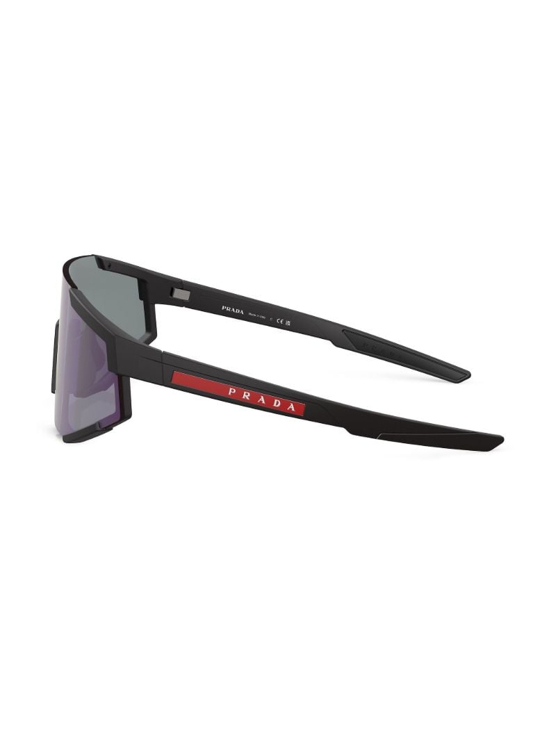 Black Linea Rossa Shield-frame Sunglasses