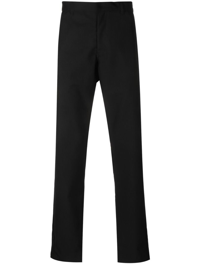 Black Straight-leg Wool Trousers
