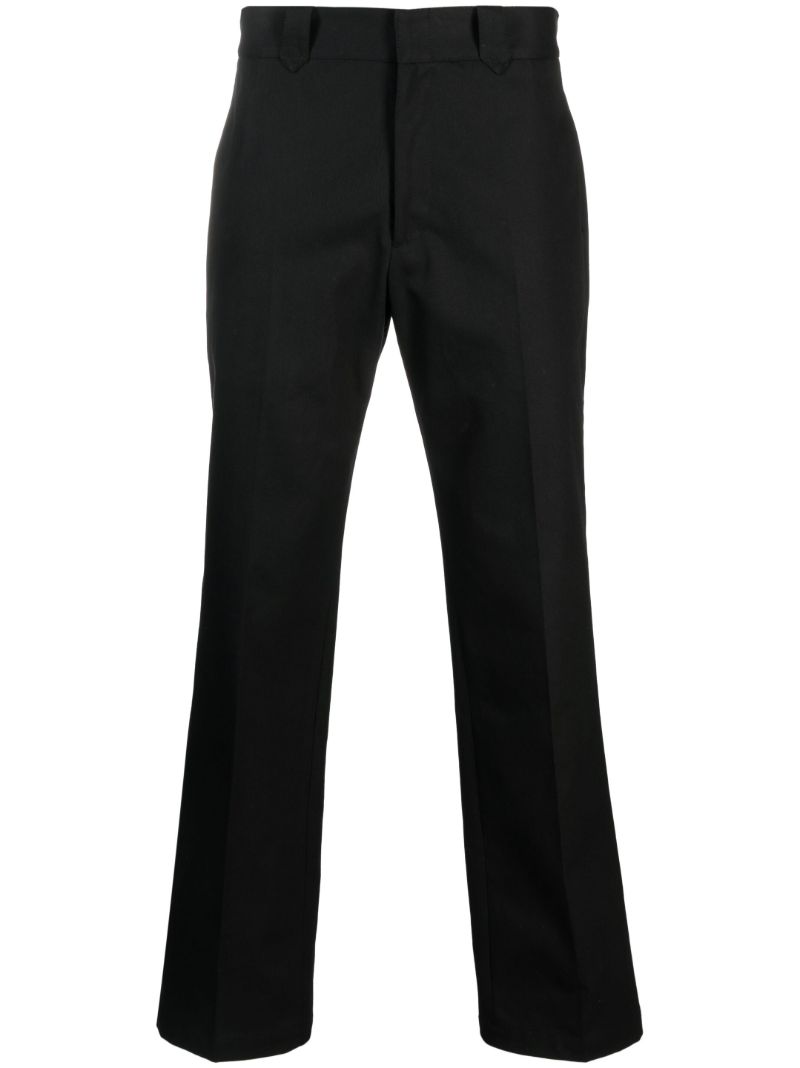 Black Cavalry Straight-leg Cotton Trousers