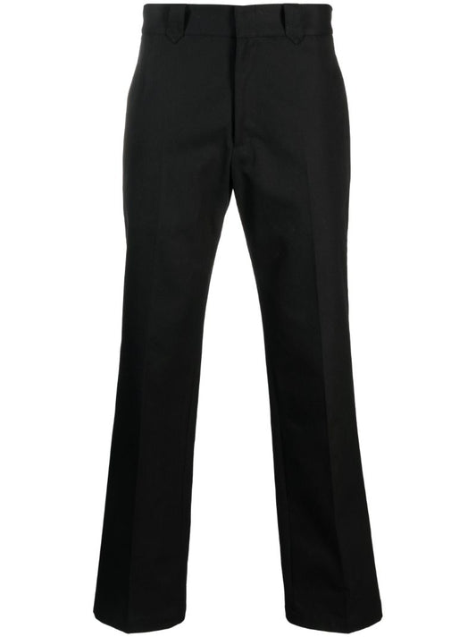 Black Cavalry Straight-leg Cotton Trousers