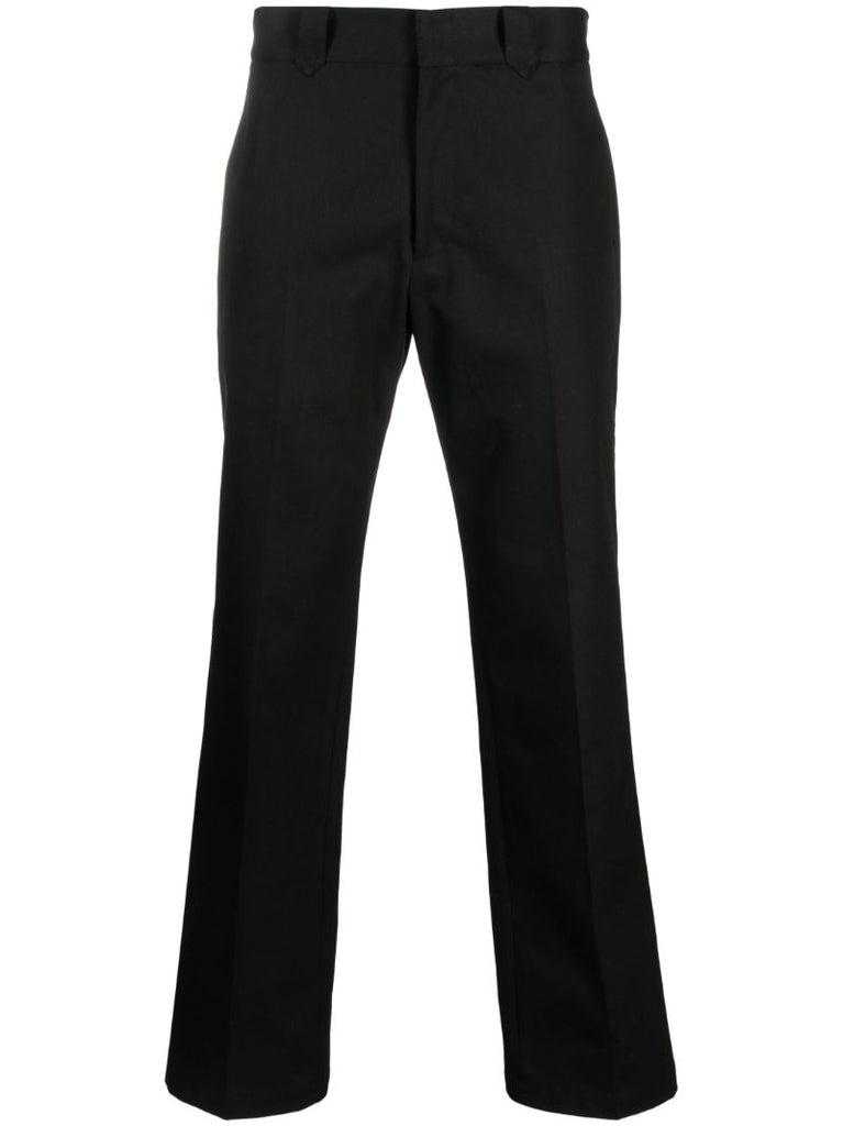 Black Cavalry Straight-leg Cotton Trousers