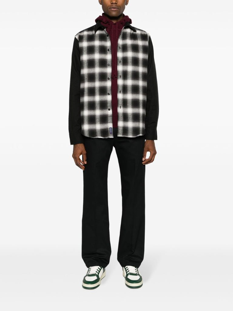 Black Cavalry Straight-leg Cotton Trousers