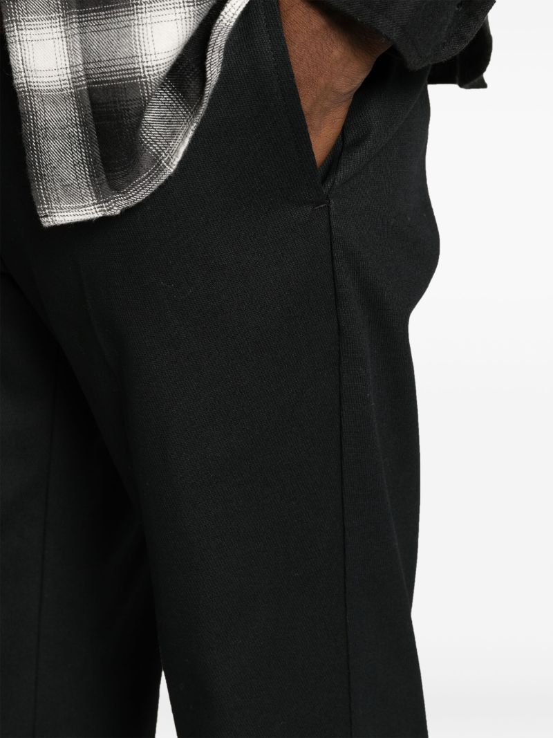 Black Cavalry Straight-leg Cotton Trousers