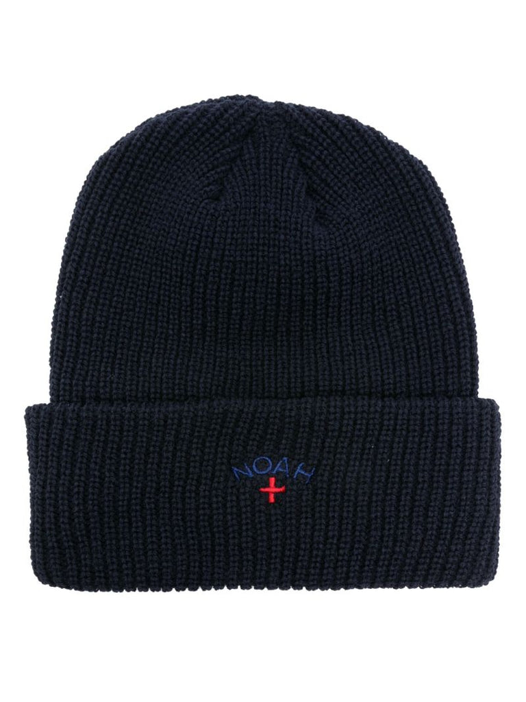 Blue Logo-embroidered Beanie Hat