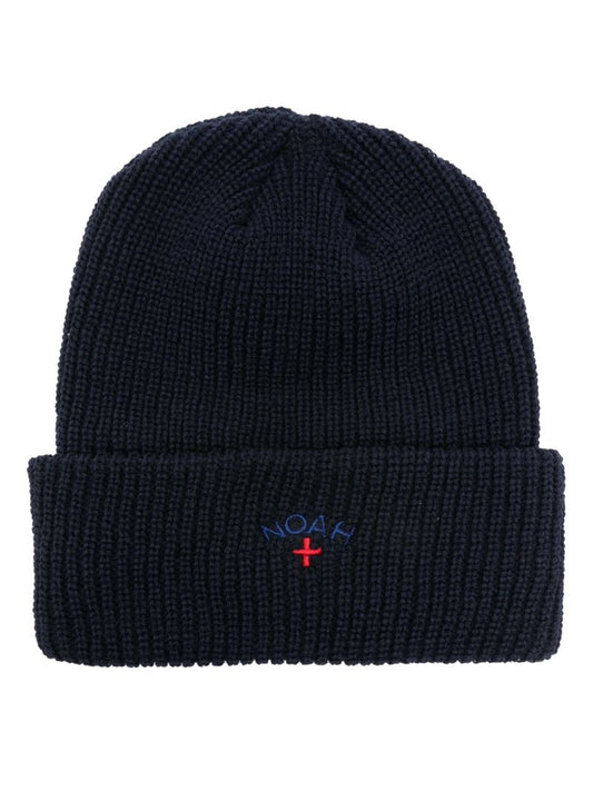 Blue Logo-embroidered Beanie Hat