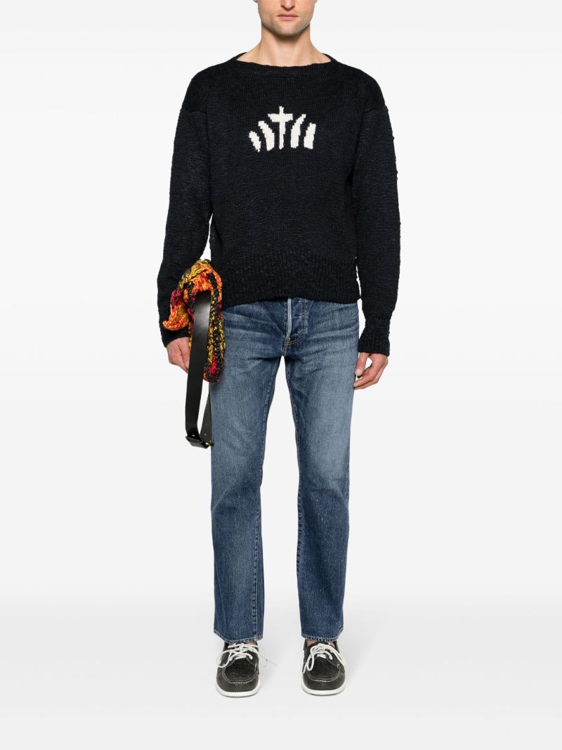 Blue Social Sculpture 11 Mid-rise Straight-leg Jeans