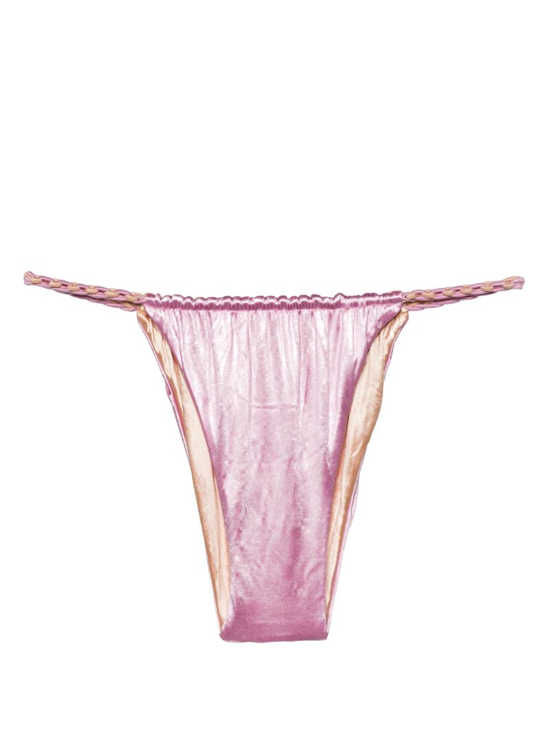 Pink Braided Bikini Bottoms
