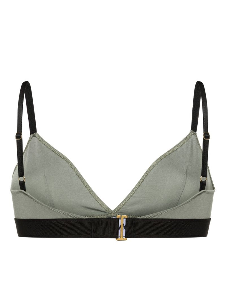 Green Signature Jersey Triangle Bra