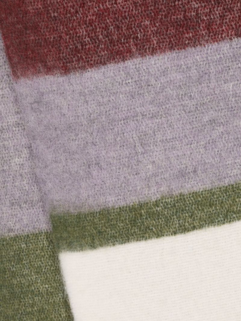Multicolour Striped Fringed Scarf