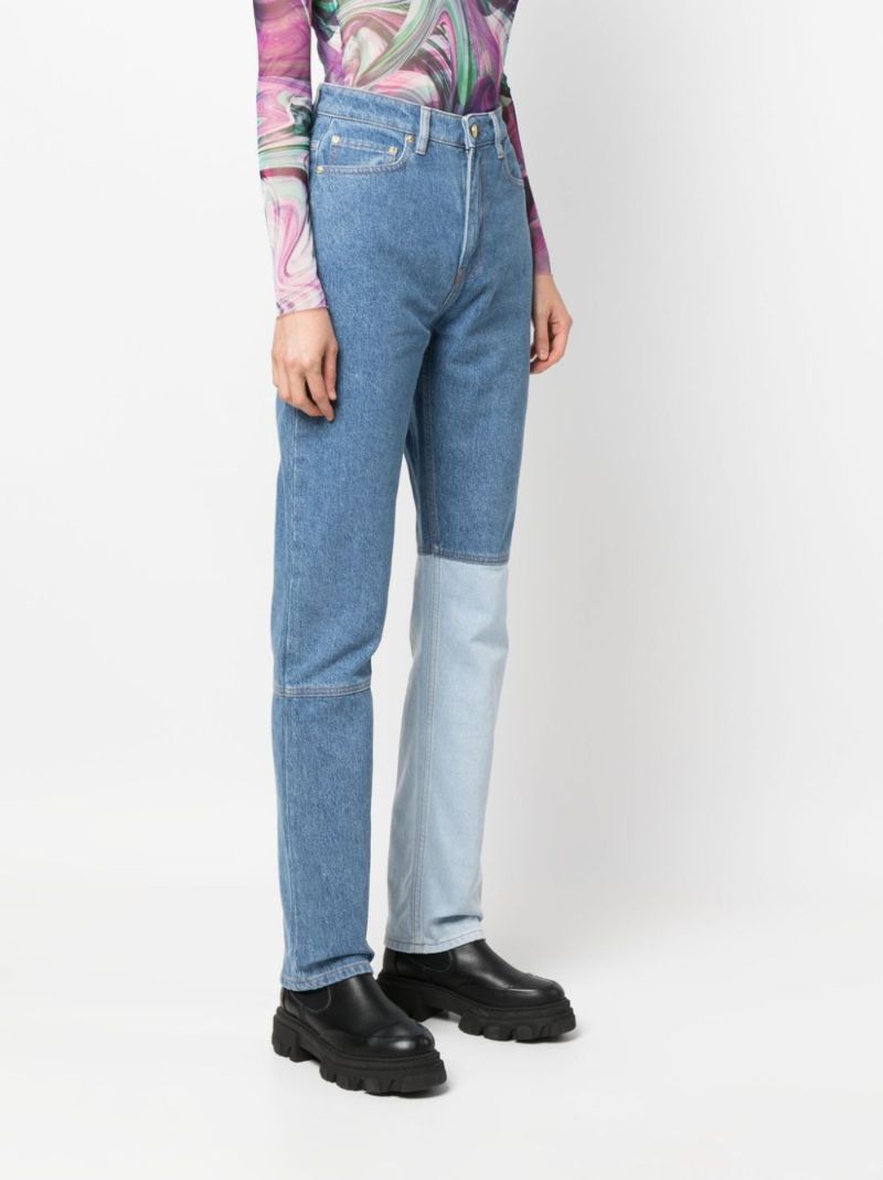 Blue Patchwork Organic Cotton Jeans
