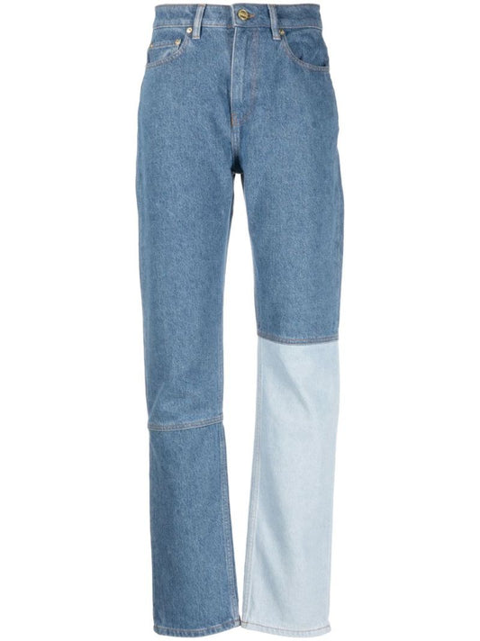 Blue Patchwork Organic Cotton Jeans