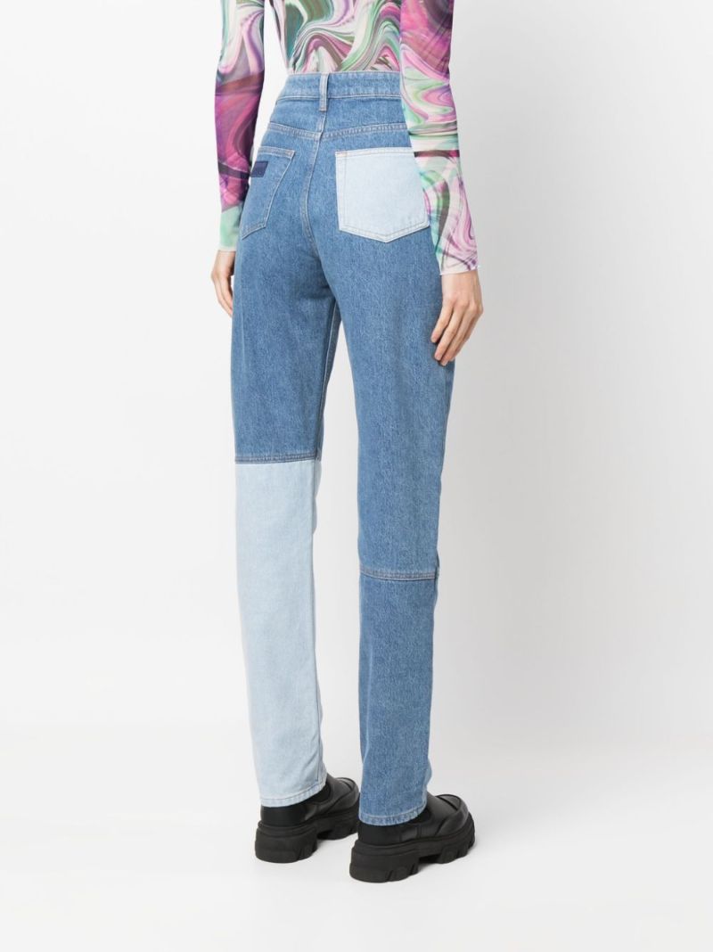 Blue Patchwork Organic Cotton Jeans