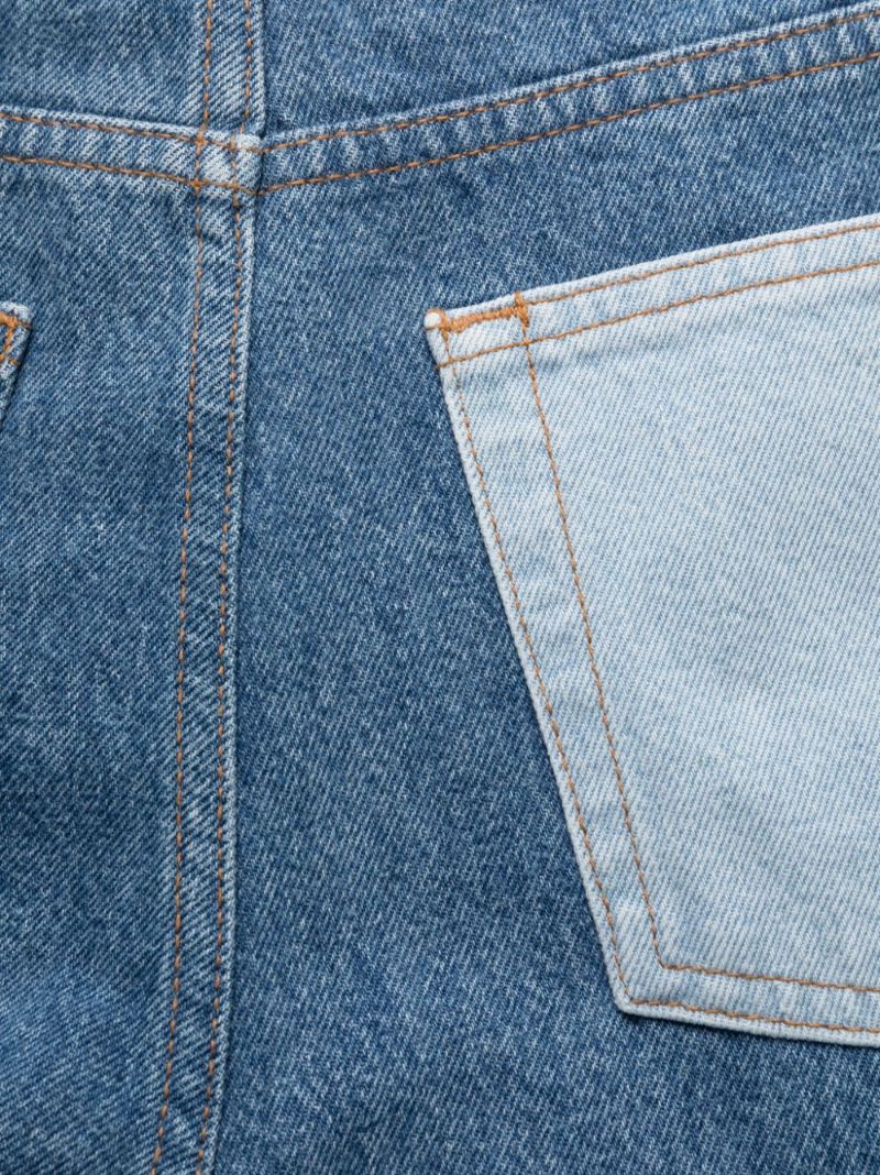 Blue Patchwork Organic Cotton Jeans