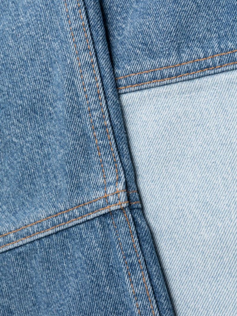 Blue Patchwork Organic Cotton Jeans