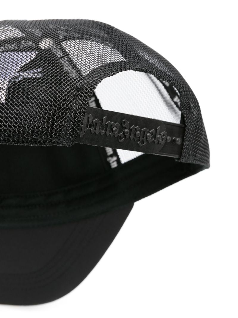 X Palm Angels Black Logo-appliquÃ_x0083_Â© Trucker Hat