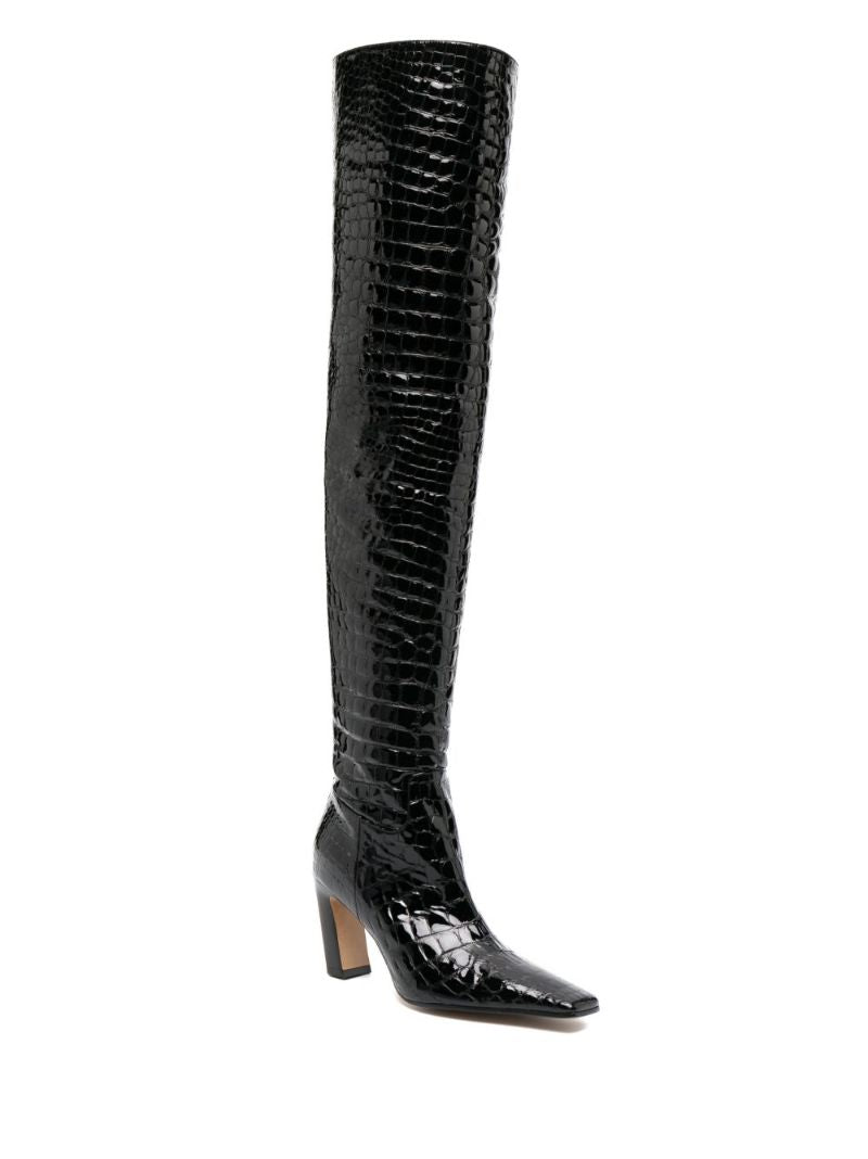 Black Marfa 85 Leather Over-the-knee Boots
