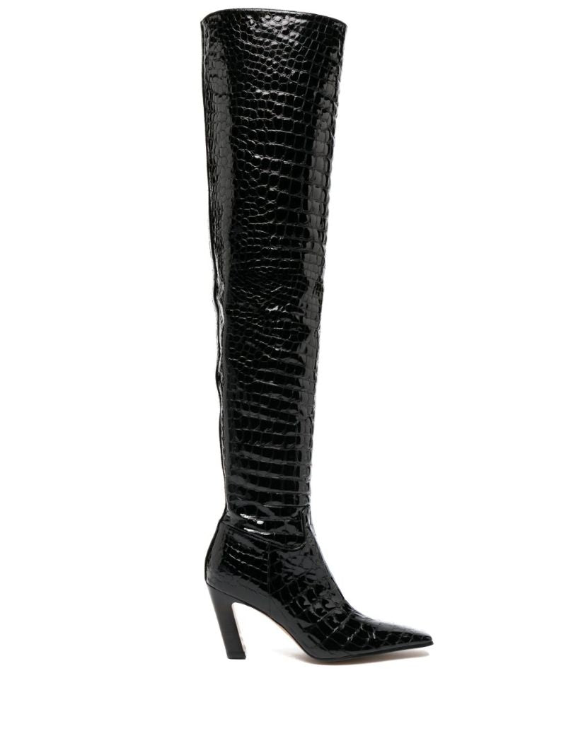 Black Marfa 85 Leather Over-the-knee Boots