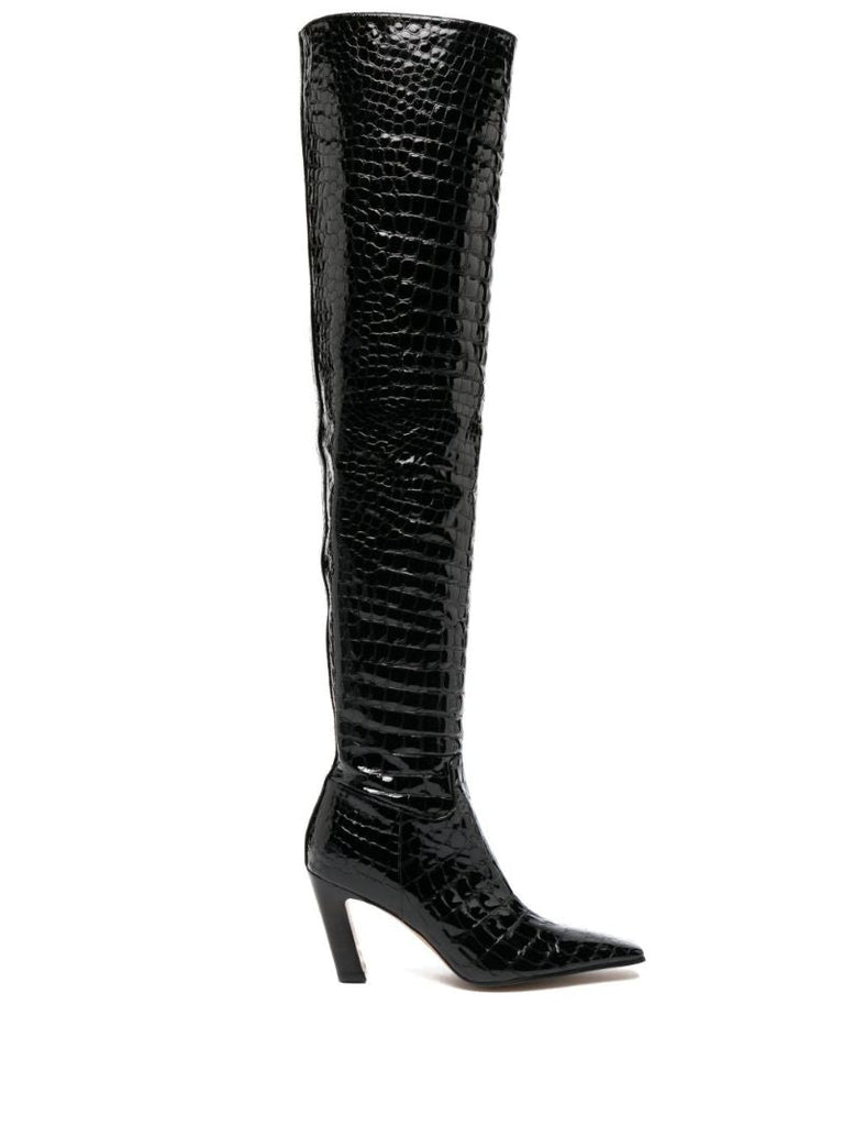Black Marfa 85 Leather Over-the-knee Boots