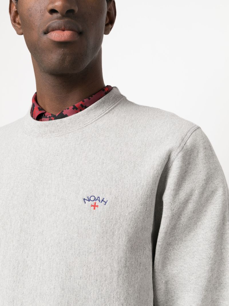 Grey Logo-embroidered Sweatshirt
