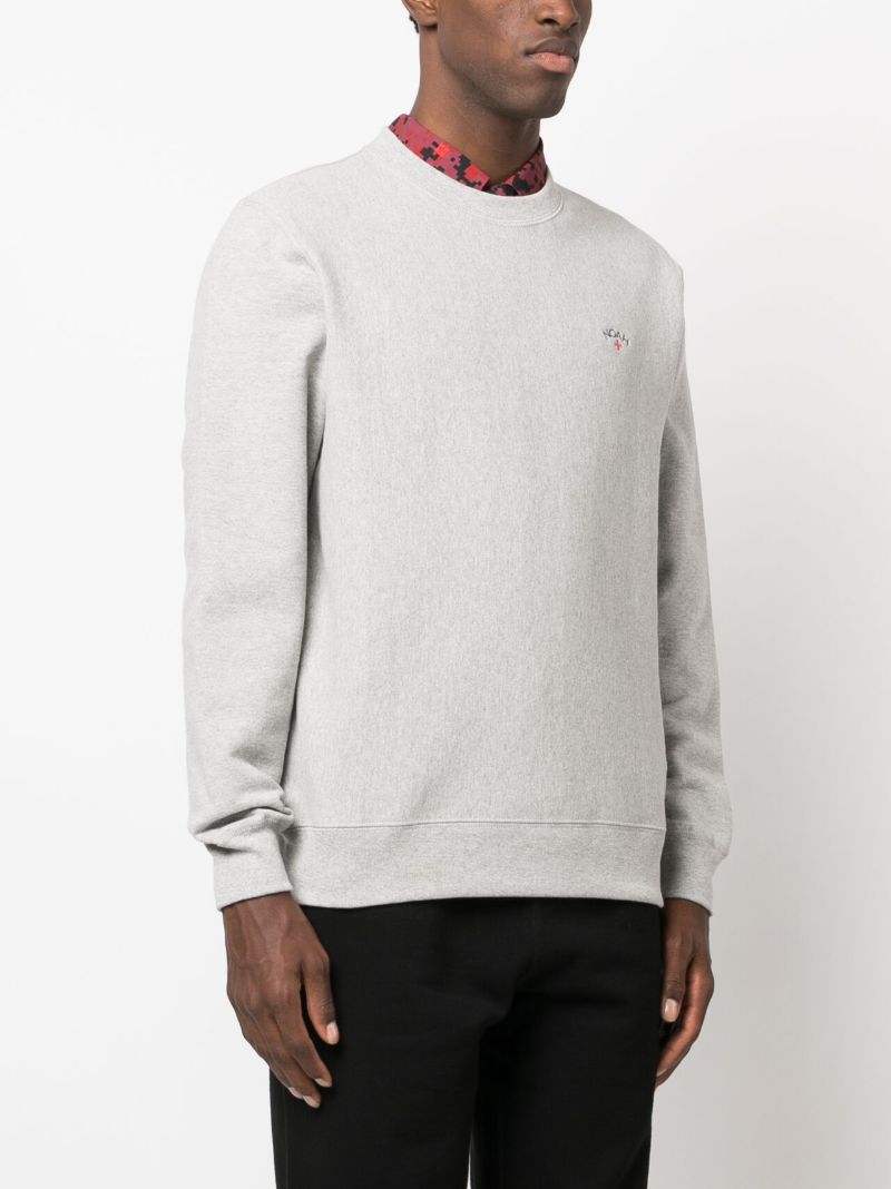 Grey Logo-embroidered Sweatshirt