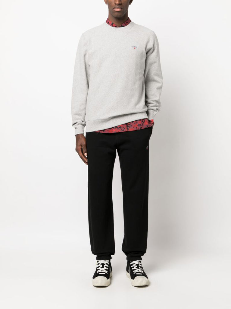Grey Logo-embroidered Sweatshirt