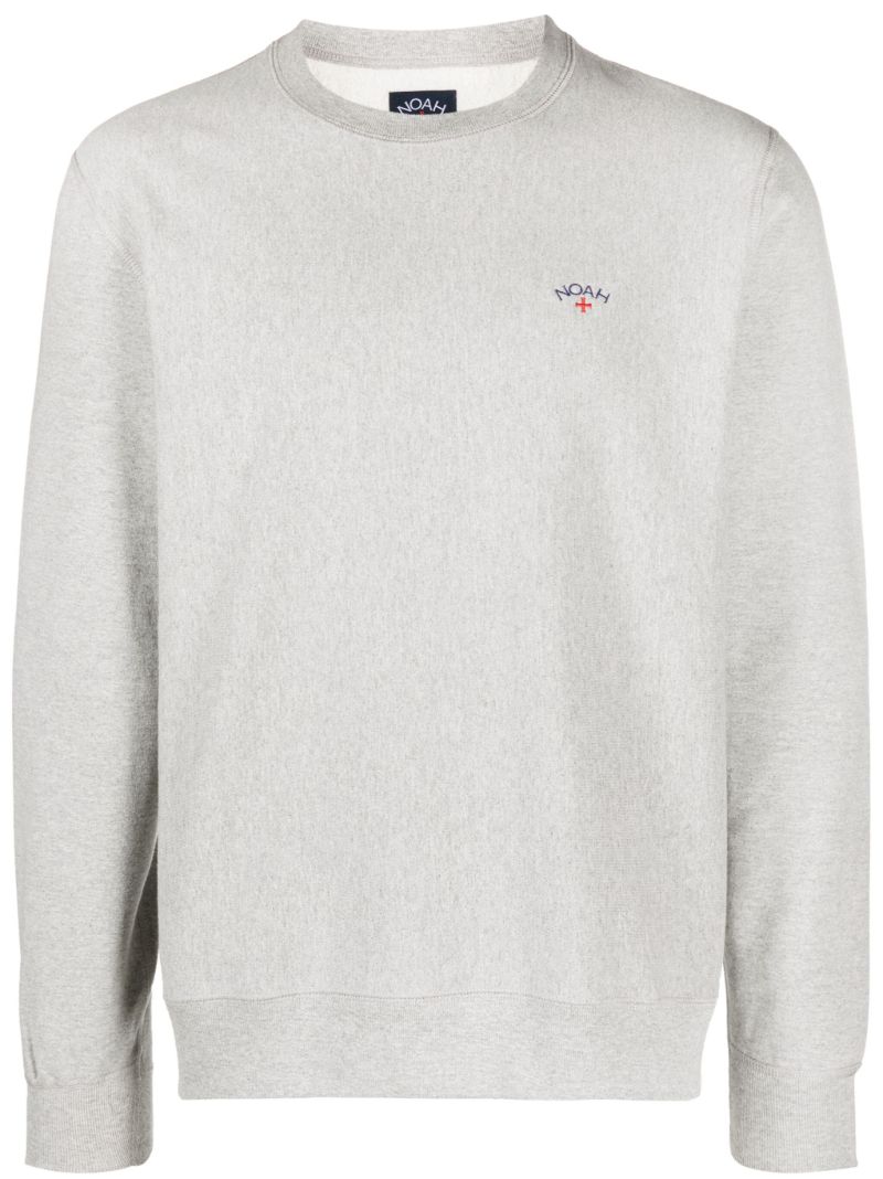 Grey Logo-embroidered Sweatshirt